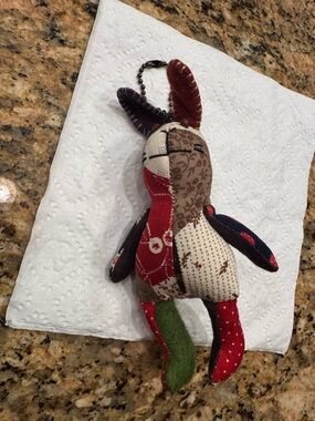 Rabbit keychain bag charm NWOT